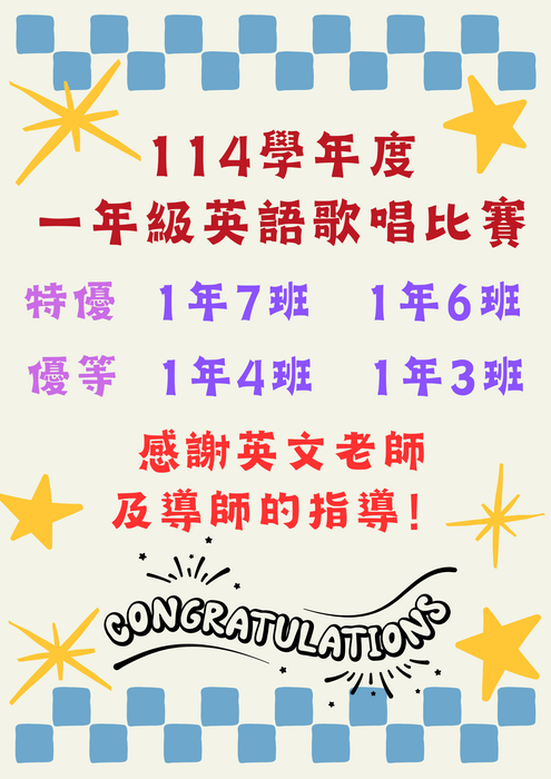 114-2-校內英語歌唱比賽成績